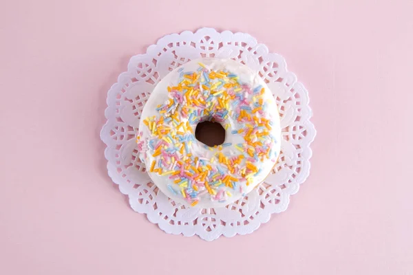 Doily colorful donuts — Stock Photo, Image