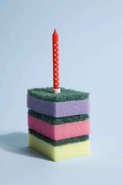 Pastel de esponja arco iris —  Fotos de Stock