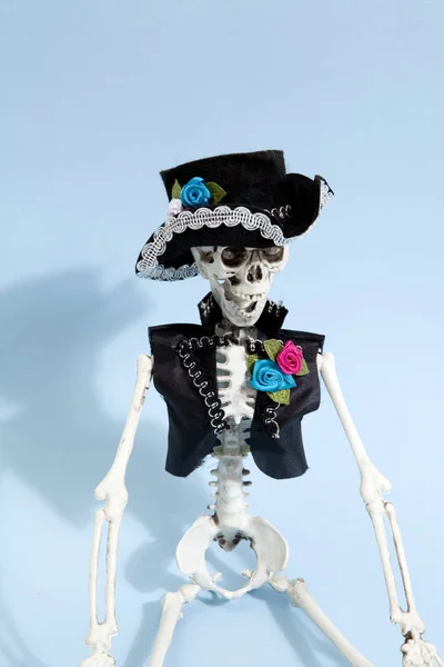 Голубой мексиканский скелет — стоковое фото