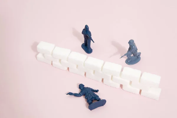 Pink sugar soldiers — Stock Photo, Image