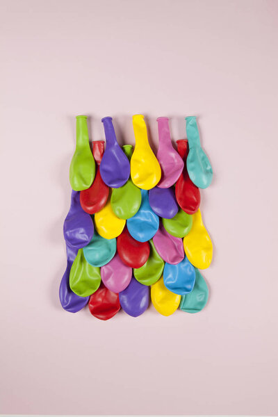 colorful deflated balloons pattern