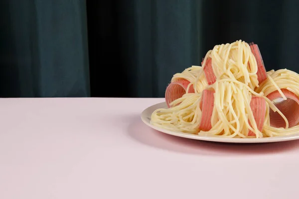 Cortina e espaguete bigoudis — Fotografia de Stock