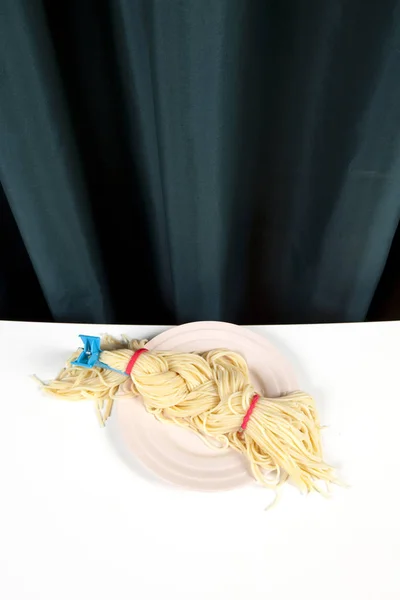 Rideau et tresse spaghetti — Photo