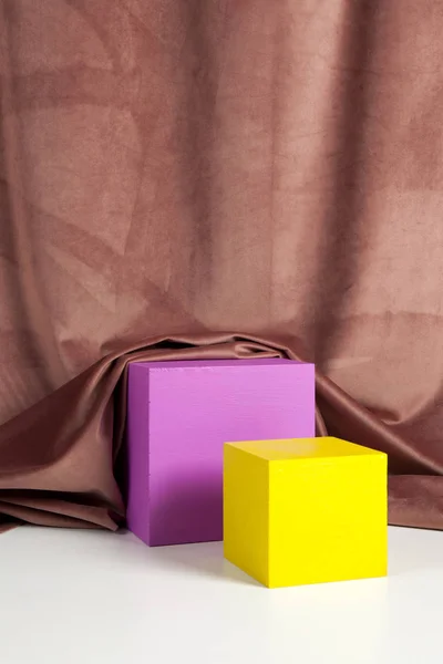 Colorido terciopelo duo cubo — Foto de Stock