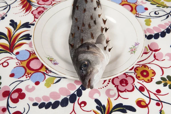 Ψάρια πλάκα λουλουδιών ροδοθάμνος αγκάθια — Φωτογραφία Αρχείου