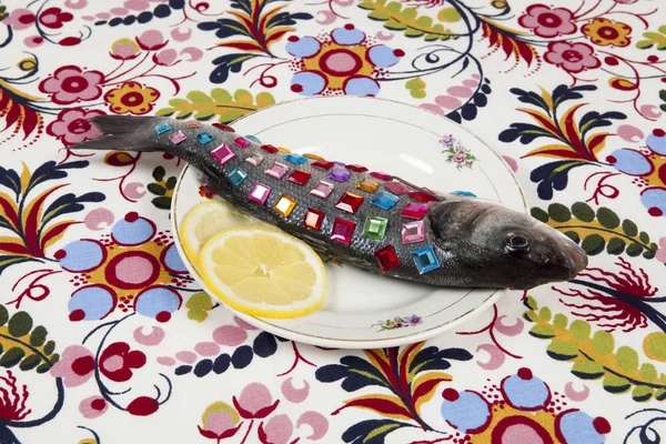 Цветочные лимонные рыбки драгоценные камни — стоковое фото