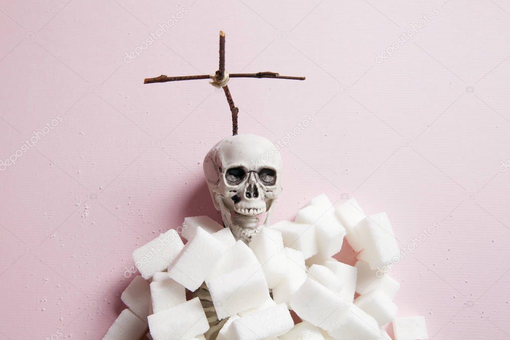 sugar grave pink skeleton