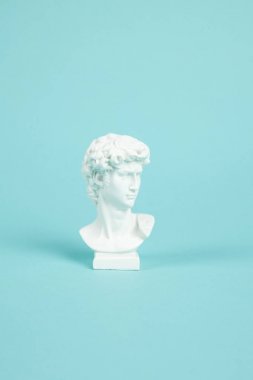 bust of David on a turquoise background clipart