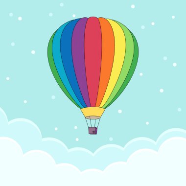 Sıcak hava balonu gökyüzünde