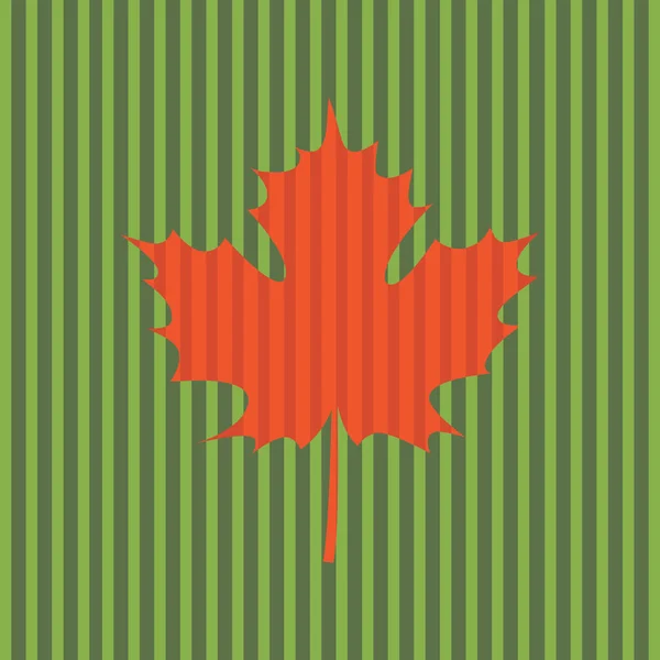 Carte avec feuille d'érable d'automne — Image vectorielle