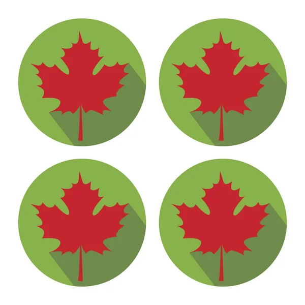 Set di foglie d'acero autunnale — Vettoriale Stock