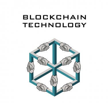  Beyaz Arka Planda Zincir Şeklini Engelle. Vektör İllüstrasyon Soyut Duvar Kağıdı. Blok Zinciri Teknolojisi Konsept Dekoratif Fon. 