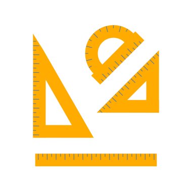 Sırt çantası simgesi. Makas. Vektör İllüstrasyon. Düz Grafik Stili. Okul Educantion için Dekoratif Tasarım, Sınıflar, Seyahat, İş