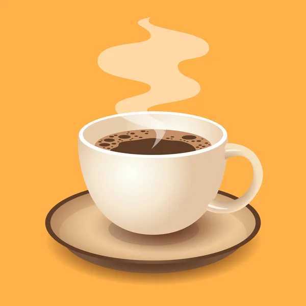 Belle carte avec la tasse de café — Image vectorielle