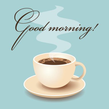 Kahve ve Yazı Fincanı ile Güzel Kart