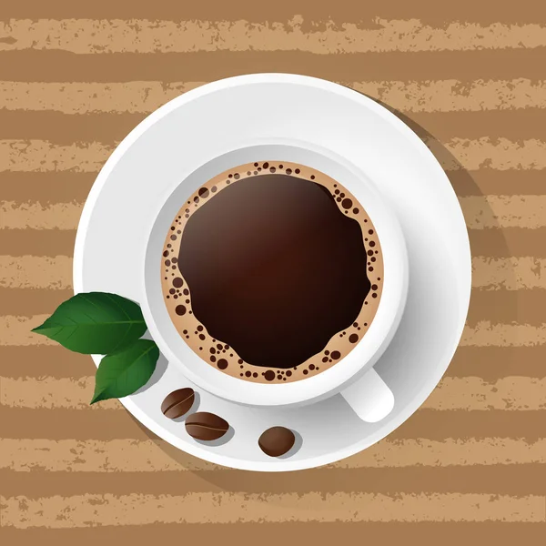 Belle carte pour amant de café avec tasse de café frais — Image vectorielle