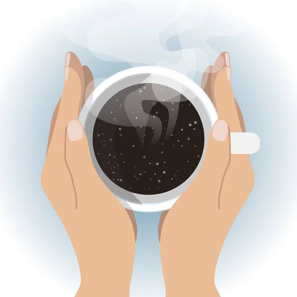 Une tasse de café frais. Vue de dessus. Illustration vectorielle — Image vectorielle