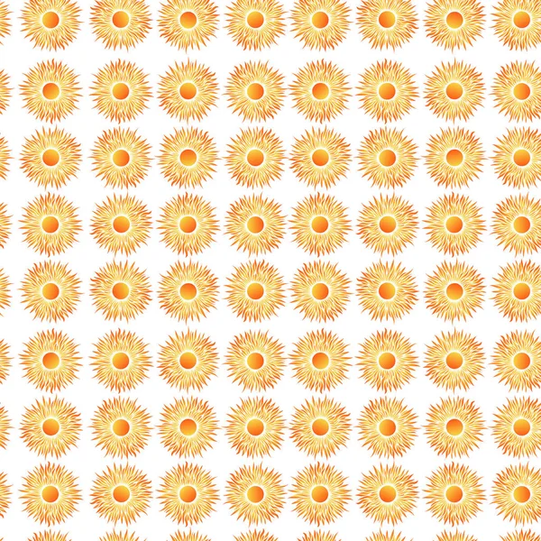 Seamless Pattern with Summer Sun Simple Icons — Stock Vector