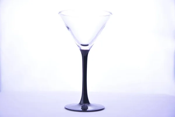 Cristal Vidro Martini Transparente Sobre Fundo Branco — Fotografia de Stock