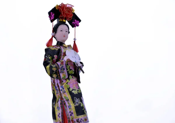 Japanse geisha pop-over geïsoleerd op witte achtergrond — Stockfoto