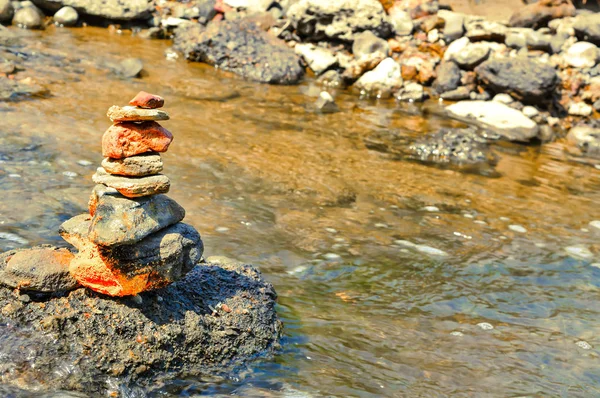 pure water and stone tower beautiful view