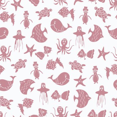 Vektör beyaz su silueti pürüzsüz desen arkaplanı