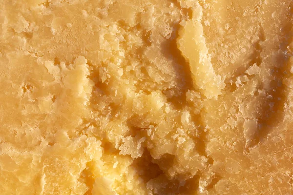 意大利帕尔马奶酪 奶酪表面特写 黄色抽象食品背景 — 图库照片