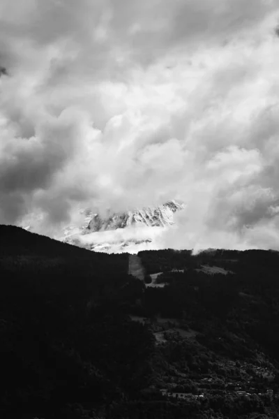 Alps Mont Blanc Mountains Fall Climate Problems Warming Lack Snow — Stock Photo, Image