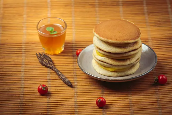 Dorayaki Pancakes Stuffed Vanilla Japanese Food — Stock Photo, Image