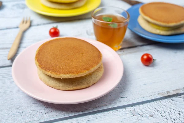 Dorayaki Pancakes stuffed with Vanilla Japanese food.