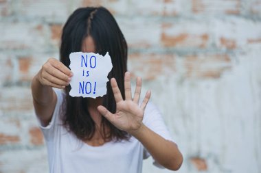 Women raising resistance signs International day of non violence.