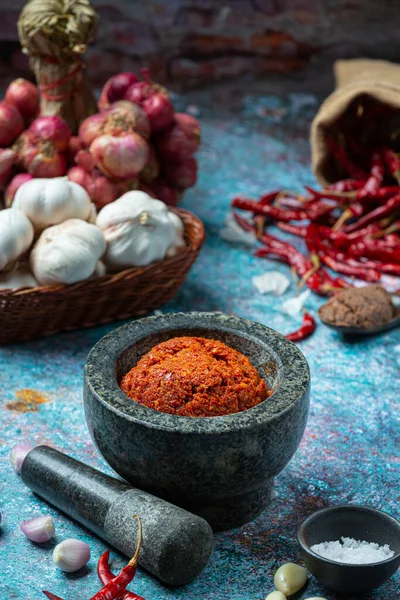 Acı Biber Baharat Tayland Yemekleri Yemek Günü Konsepti — Stok fotoğraf