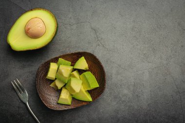 Avocado Products made from avocados Food nutrition concept.