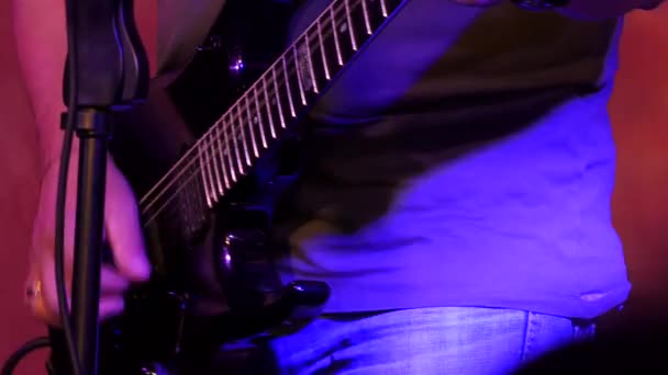 Tocando Guitarra Músicos Rock — Vídeo de Stock