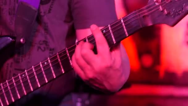 Tocando Guitarra Músicos Rock — Vídeo de Stock