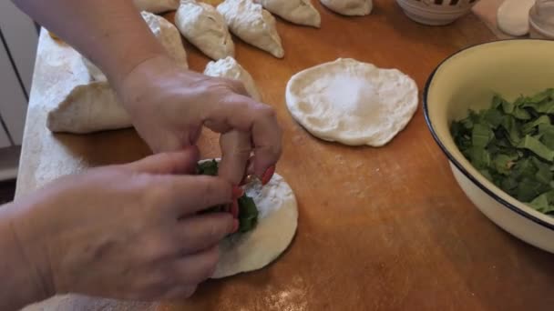 Vegan Vegetariano Comida Simples Hotcakes Uma Mulher Prepara Comida Simples — Vídeo de Stock