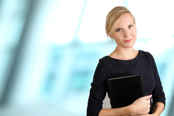 Hermoso Retrato Sonriente Mujer Negocios Gente Negocios Trabajando Oficina — Foto de Stock