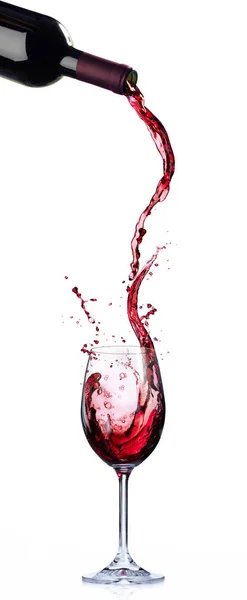 Wine List Design Motion Splashing Wineglass — Stock Photo, Image