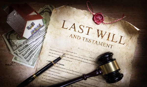 Last Testament Money Planning Inheritance — Stock Photo, Image