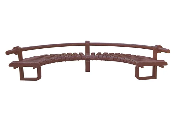 Aylaklar için park yarım daire bank. Gün ışığında Kiev parkında vurulmuş. Reklam ve yaratıcı projelerde kullanıma hazır izole görüntü.