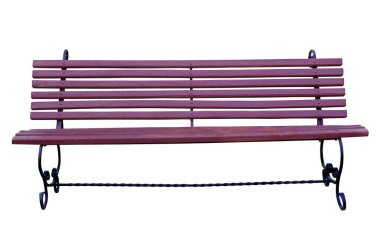 Yürüyen insanlar için park bankı. Gün ışığında bir Kiev parkında fotoğraflandı. Reklam ve yaratıcı projelerde kullanıma hazır izole görüntü.