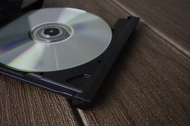 plastik cd ile cd-rom yakın çekim
