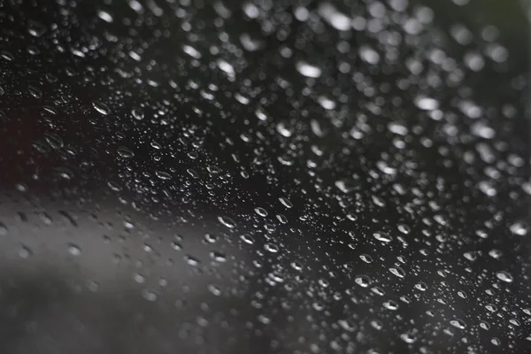 Gouttes Pluie Mouillées Sur Verre — Photo