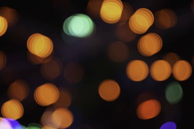gece bulanık renkli parlak bokeh ışıkları bulanık 