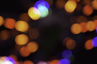gece bulanık renkli parlak bokeh ışıkları bulanık 