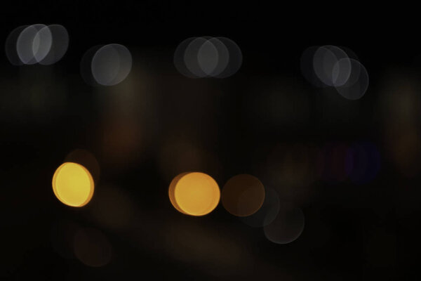Blurry or bokeh image of lighting in night