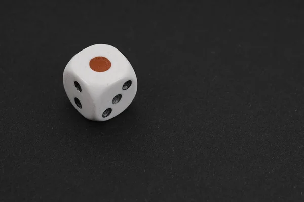 Dice Black Surface — Stock Photo, Image