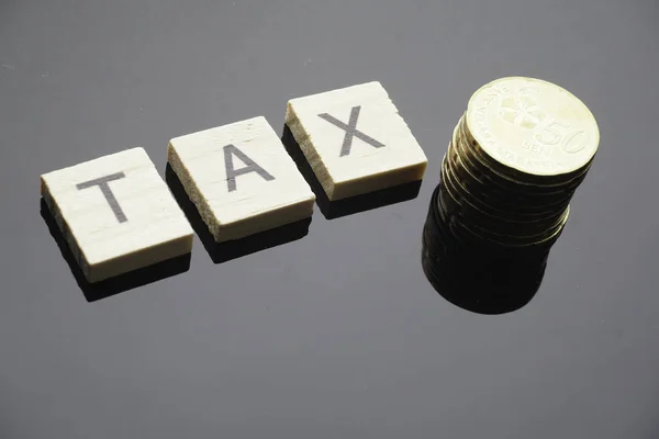 Taxe Pièces Argent Sur Table — Photo