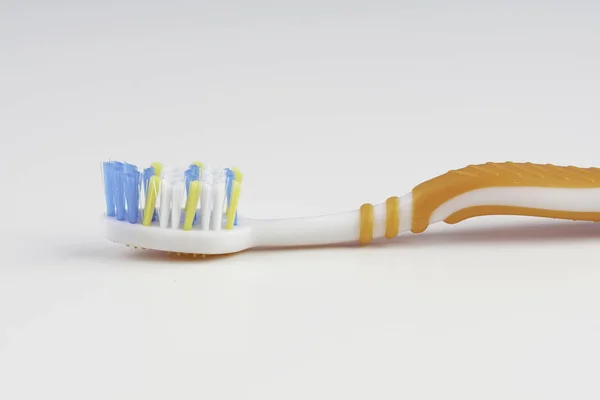 One Toothbrush Bristle Isolated Studio White Surface — Stock Photo, Image