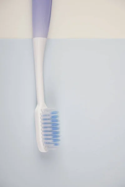 One Toothbrush Bristle Isolated Studio White Surface — Stock Photo, Image